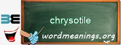 WordMeaning blackboard for chrysotile